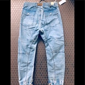 Washed Indigo blue Cargo pant